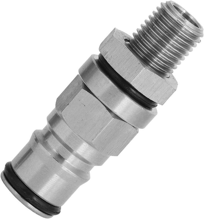 semfeil brew Homebrew 304 Stainless Steel Corny Keg 1/4’’ BSP Ball Lock Post Bulkhead with Poppets 19/32"-18 Gas/Liquid Corny Keg Adapter (Liquid) - Image 1